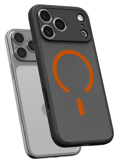 Spigen Ultra Hybrid MagFit Apple iPhone 17 Pro Max Hoesje MagSafe Zwart Oranje afbeelding 10