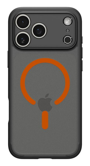 Spigen Ultra Hybrid MagFit Apple iPhone 17 Pro Max Hoesje MagSafe Zwart Oranje afbeelding 2