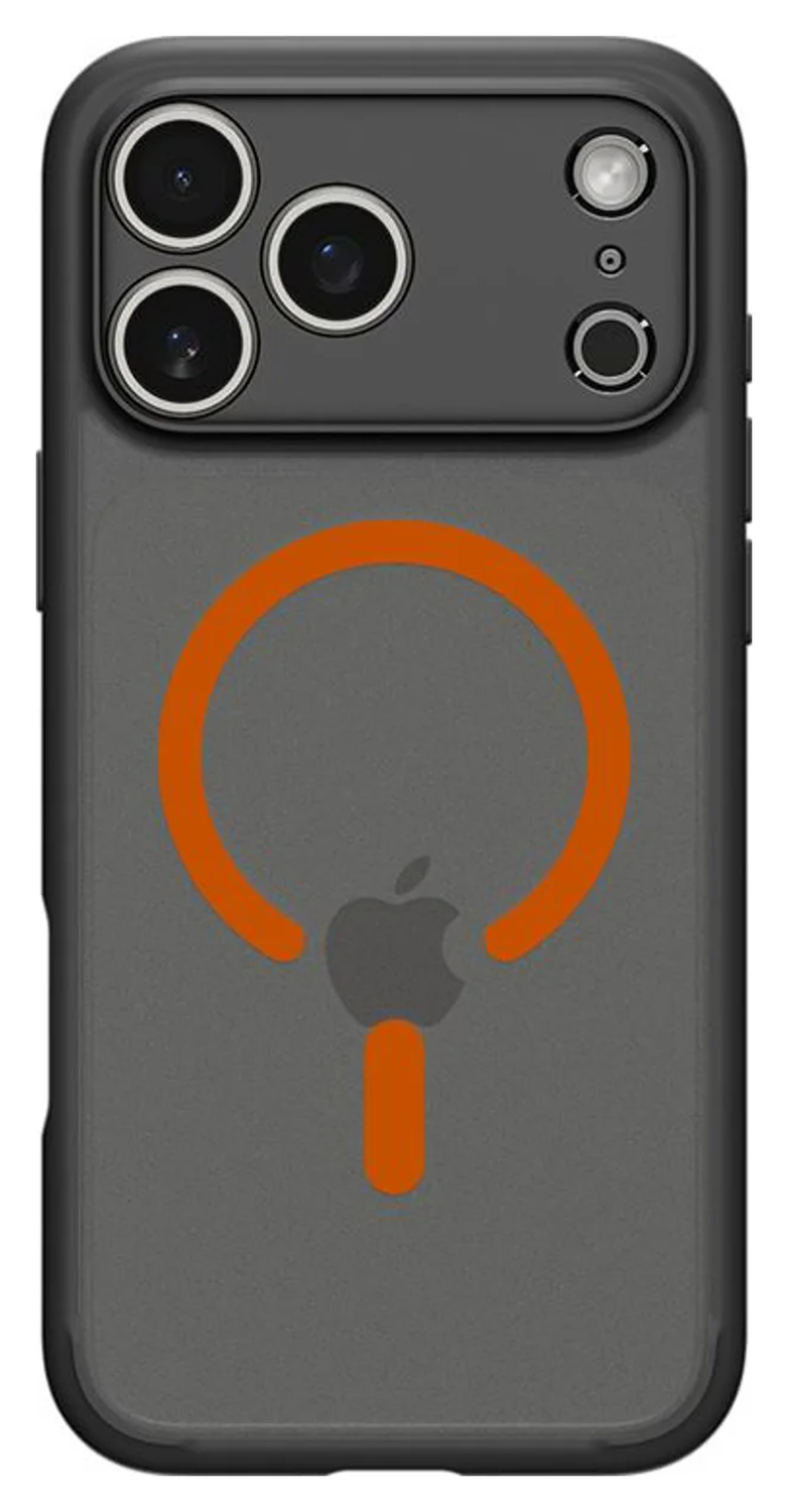 Spigen Ultra Hybrid MagFit Apple iPhone 17 Pro Hoesje MagSafe Zwart Oranje afbeelding 2