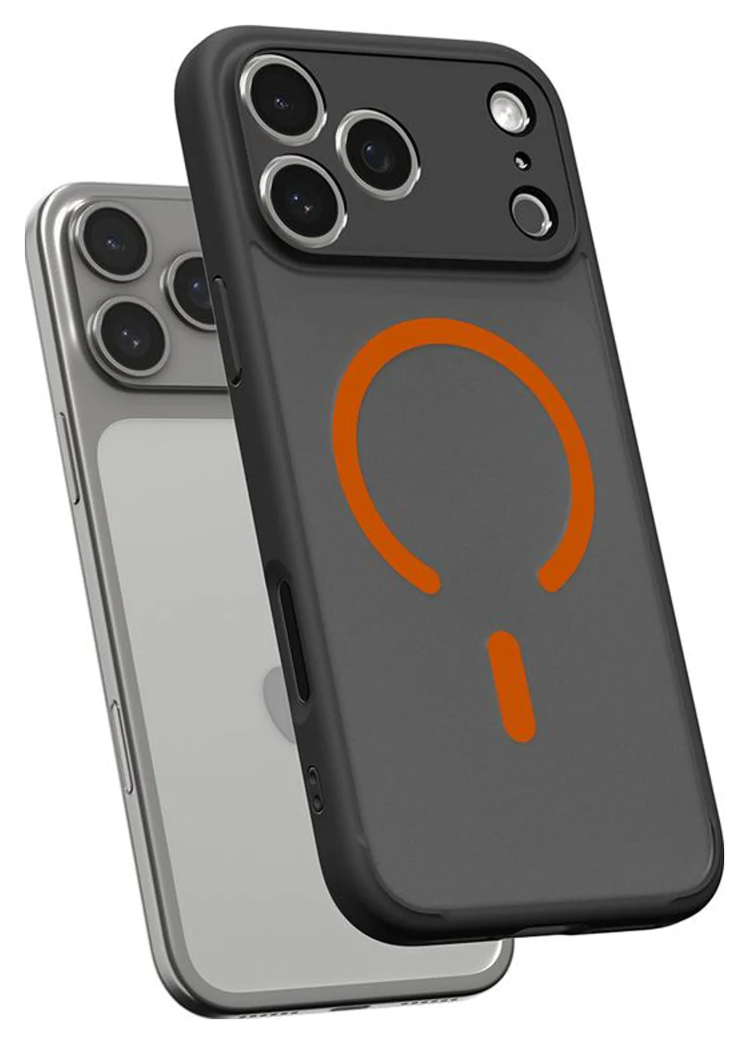 Spigen Ultra Hybrid MagFit Apple iPhone 17 Pro Hoesje MagSafe Zwart Oranje afbeelding 5