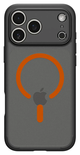Spigen Ultra Hybrid MagFit Apple iPhone 17 Pro Hoesje MagSafe Zwart Oranje afbeelding 2