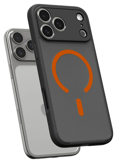 Spigen Ultra Hybrid MagFit Apple iPhone 17 Pro Hoesje MagSafe Zwart Oranje afbeelding 5