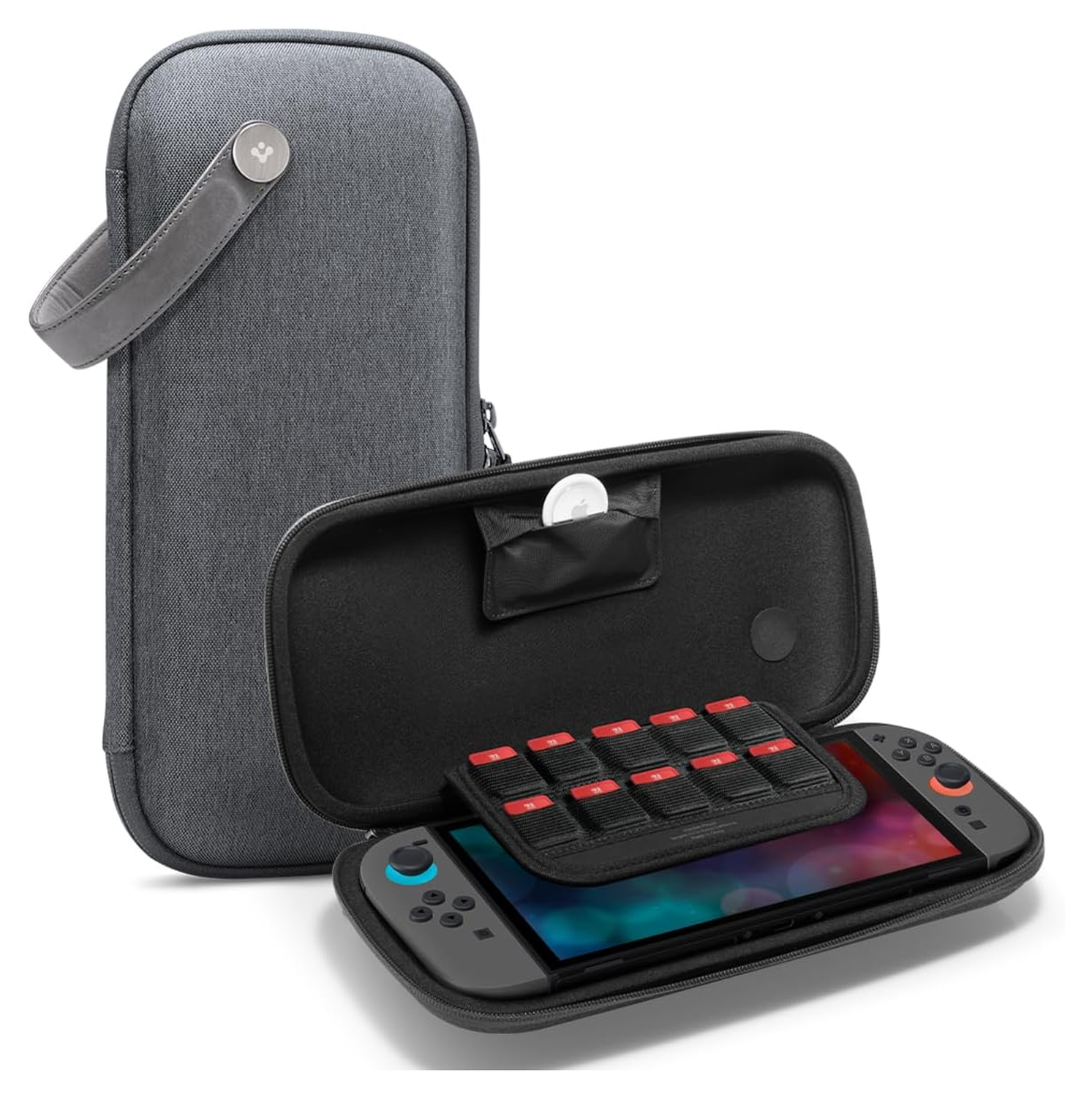 Spigen Klasden V2 Nintendo Switch 2 Hoesje Opberghoes Game Card Organizer Grijs afbeelding 1