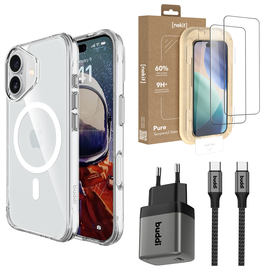 iPhone 17 Air Starter Kit - Hoesje, Screenprotector 2st & Oplader afbeelding