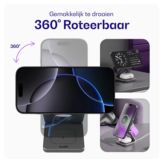 Buddi Charging Kit met 3-in-1 Oplader, Powerbank, Adapter en 2M Kabel afbeelding 6