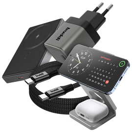 Buddi Charging Kit met 3-in-1 Oplader, Powerbank, Adapter en 2M Kabel