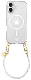 AVY Apple iPhone 16 Hoesje met Koord & MagSafe 30CM Perla Chic