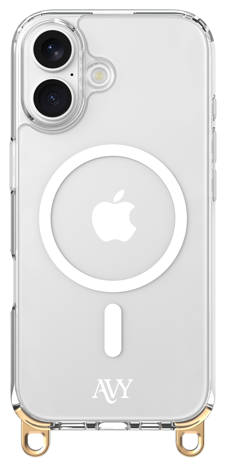 AVY Apple iPhone 16 Hoesje met Koord & MagSafe 30CM Silver Spark afbeelding 9