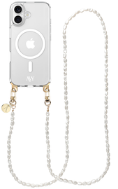 AVY Apple iPhone 16 Hoesje met Koord & MagSafe 120CM Perla Chic Long