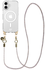AVY Apple iPhone 16 Hoesje met Koord & MagSafe 120CM Silver Spark Long