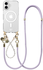 AVY Apple iPhone 16 Hoesje met Koord & MagSafe Set Pearl & Rope Purple