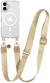 AVY Apple iPhone 16 Hoesje met Koord & MagSafe 130CM Aurum Gold