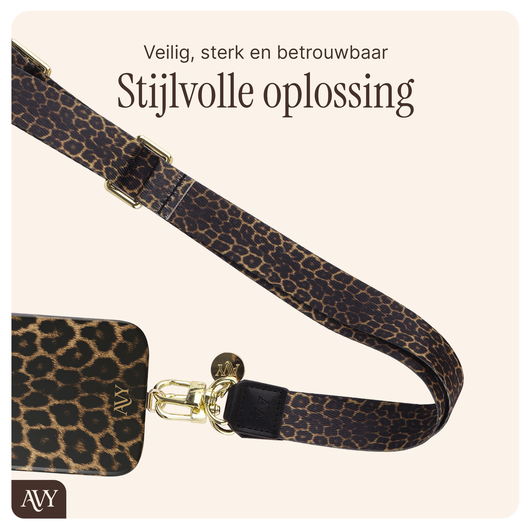AVY Apple iPhone 16 Hoesje met Koord & MagSafe 130CM Panthera Chic afbeelding 6