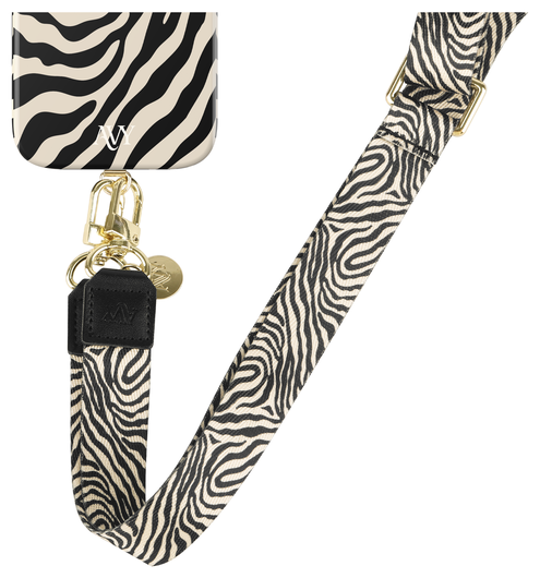 AVY Apple iPhone 16 Hoesje met Koord & MagSafe 130CM Serengeti Zebra afbeelding 12