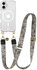 AVY Apple iPhone 16 Hoesje met Koord & MagSafe 130CM Serengeti Zebra