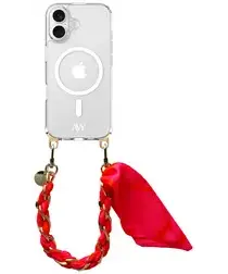 AVY Apple iPhone 16 Hoesje met Koord & MagSafe 32CM Rosé Twist afbeelding