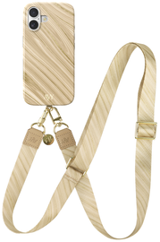AVY Apple iPhone 16 MagSafe Hoesje met Koord 130CM Aurum Gold