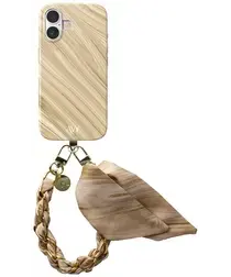 AVY Apple iPhone 16 MagSafe Hoesje met Koord 32CM Aurum Gold afbeelding