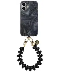 AVY Apple iPhone 16 MagSafe Hoesje met Koord 30CM Marmer Hearts afbeelding