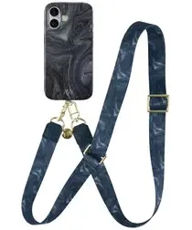 AVY Apple iPhone 16 MagSafe Hoesje met Koord 130CM Obscura Blue afbeelding