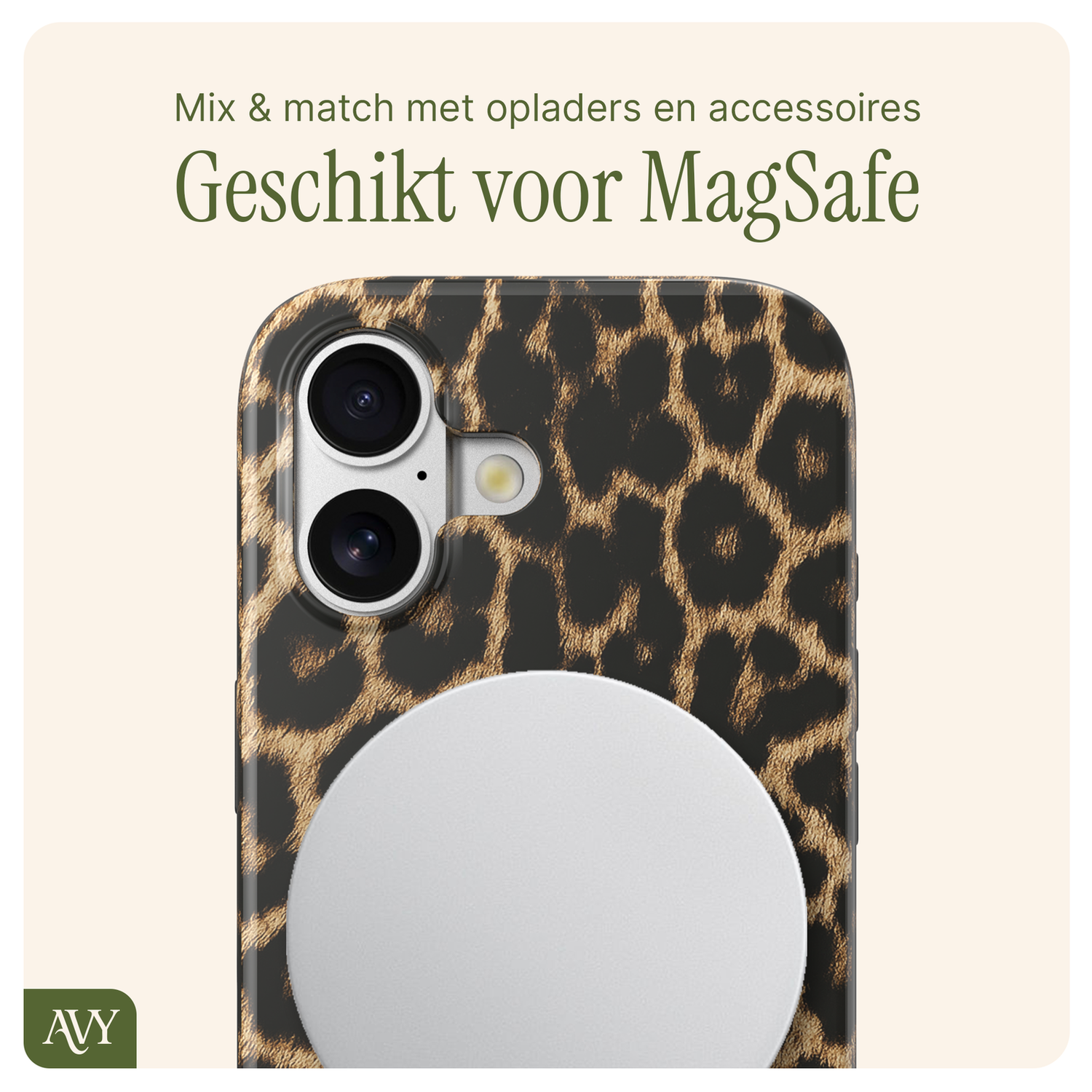 AVY Apple iPhone 16 MagSafe Hoesje met Koord 130CM Panthera Chic afbeelding 8