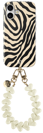 AVY Apple iPhone 16 MagSafe Hoesje met Koord 30CM Safari Hearts