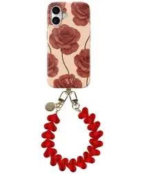 AVY Apple iPhone 16 MagSafe Hoesje met Koord 30CM Hearts & Roses afbeelding