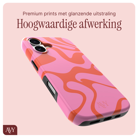 AVY Apple iPhone 16 MagSafe Hoesje met Koord 32CM Rosé Twist afbeelding 7