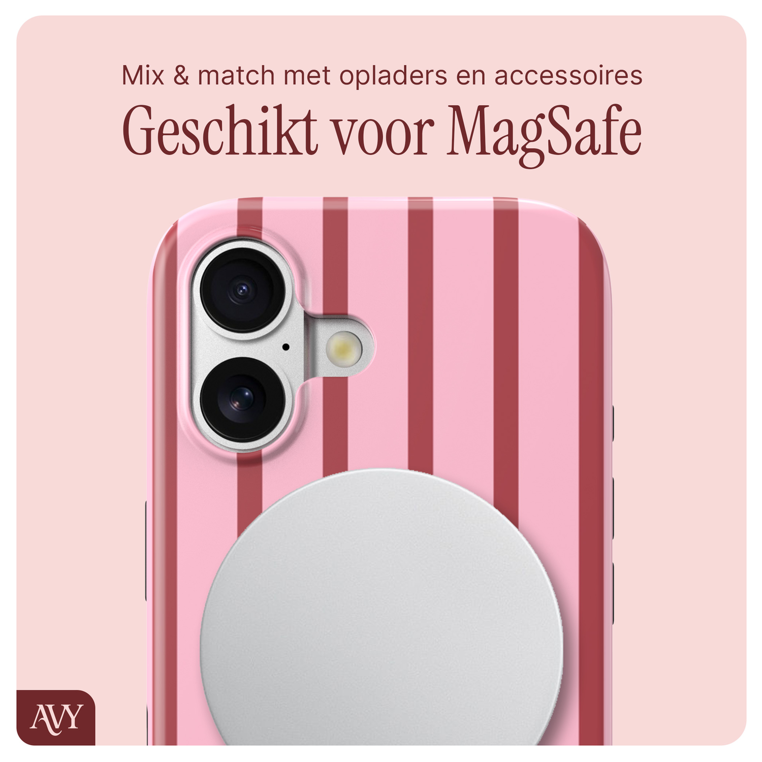 AVY Apple iPhone 16 MagSafe Hoesje met Koord 130CM Linea Sol afbeelding 8