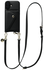 AVY Apple iPhone 16 Zwart Leren Hoesje met Wallet & Koord Long Leather