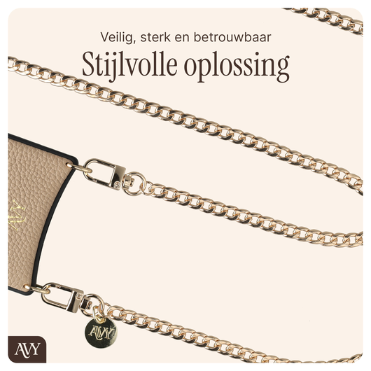 AVY Apple iPhone 16 Pro Hoesje met Koord & MagSafe 120CM Aurum Lien Long afbeelding 13