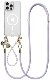 AVY Apple iPhone 16 Pro Hoesje met Koord & MagSafe Set Pearl & Rope Purple