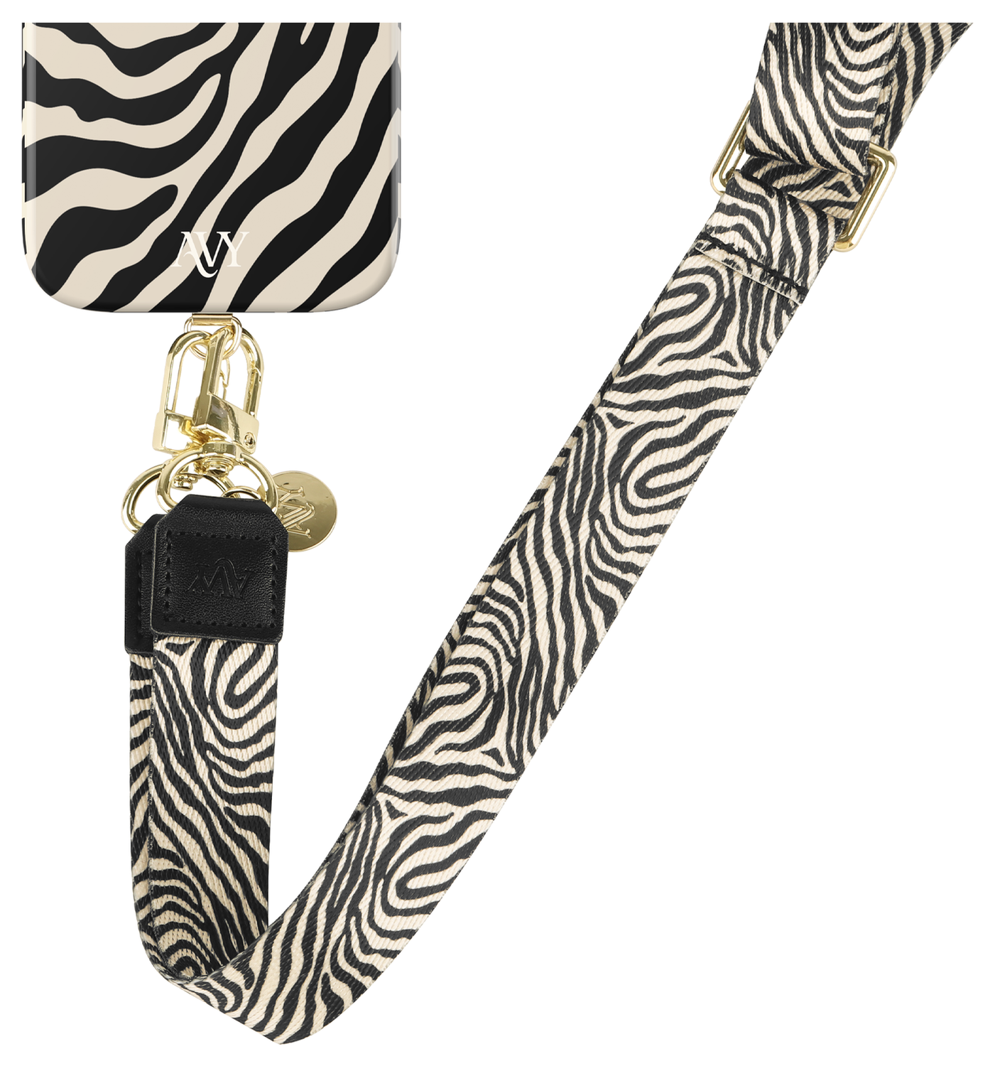 AVY Apple iPhone 16 Pro Hoesje met Koord & MagSafe 130CM Serengeti Zebra afbeelding 13