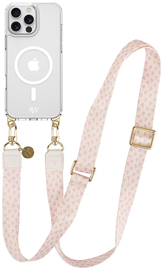 AVY Apple iPhone 16 Pro Hoesje met Koord & MagSafe 130CM Cupid Blush