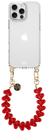 AVY Apple iPhone 16 Pro Hoesje Met Koord 30CM Cupid Red afbeelding