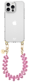 AVY Apple iPhone 16 Pro Hoesje Met Koord 30CM Cupid Clear Pink