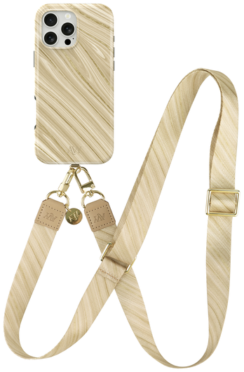 AVY Apple iPhone 16 Pro MagSafe Hoesje met Koord 130CM Aurum Gold afbeelding 1