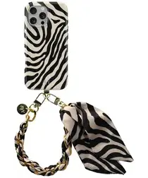 AVY Apple iPhone 16 Pro MagSafe Hoesje met Koord 32CM Serengeti Zebra afbeelding