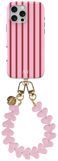 AVY Apple iPhone 16 Pro MagSafe Hoesje met Koord 30CM Linea Hearts afbeelding 1