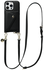 AVY Apple iPhone 16 Pro Zwart Leren Hoesje met Wallet & Koord Long Leather afbeelding 1