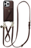 AVY Apple iPhone 16 Pro Bruin Leren Hoesje met Wallet & Koord Leather Set