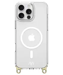 AVY Apple iPhone 16 Pro Max Hoesje met Koord & MagSafe 30CM Cupid Beige afbeelding