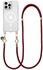 AVY Apple iPhone 16 Pro Max Hoesje met Koord & MagSafe 130CM Tressé Red afbeelding 1