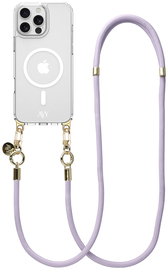 AVY Apple iPhone 16 Pro Max Hoesje met Koord & MagSafe 130CM Tressé Purple