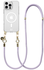 AVY Apple iPhone 16 Pro Max Hoesje met Koord & MagSafe 130CM Tressé Purple
