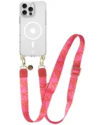 AVY Apple iPhone 16 Pro Max Hoesje met Koord & MagSafe 130CM Rosé Twist afbeelding