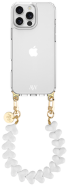 AVY Apple iPhone 16 Pro Max Hoesje Met Koord 30CM Cupid White