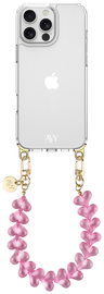 AVY Apple iPhone 16 Pro Max Hoesje Met Koord 30CM Cupid Clear Pink