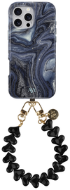 AVY Apple iPhone 16 Pro Max MagSafe Hoesje met Koord 30CM Marmer Hearts