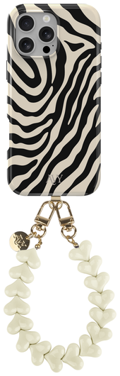 AVY Apple iPhone 16 Pro Max MagSafe Hoesje met Koord 30CM Safari Hearts afbeelding 1
